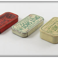 Montgomery Ward & Pflueger Split Shot Tin Lot Of Three