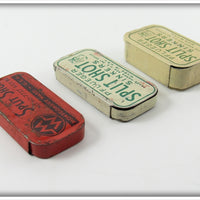 Montgomery Ward & Pflueger Split Shot Tin Lot Of Three