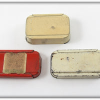 Montgomery Ward & Pflueger Split Shot Tin Lot Of Three