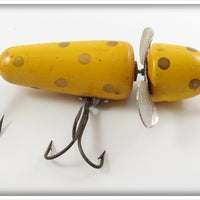 Vintage Pflueger Yellow Gold Spots Globe Lure