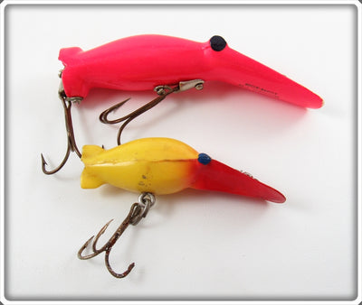 Luhr Jensen Fluorescent Red & Red/Yellow Hot Shot Lure Pair 