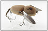Vintage Heddon Grey Flocked Mouse Crazy Crawler Lure 