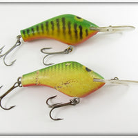 Vintage Poe's Green Crawdad Crankbait Lure Pair