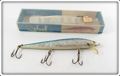 Vintage Rebel Blue & Silver Minnow Lure In Box