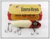 Vintage South Bend Red Arrowhead White Bass Oreno Lure In Box