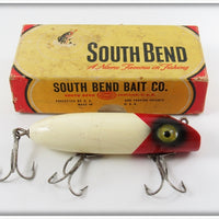 Vintage South Bend Red Arrowhead White Bass Oreno Lure In Box