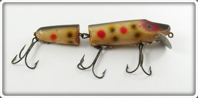 Vintage Heddon Strawberry Wood Jointed Vamp Lure