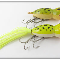 Vintage Fred Arbogast Frog Spot Hula Popper Lure Pair