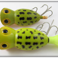 Arbogast Frog Spot Hula Popper Pair