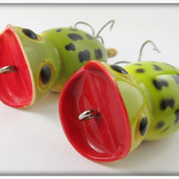 Arbogast Frog Spot Hula Popper Pair
