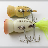 Arbogast Frog Spot Hula Popper Pair