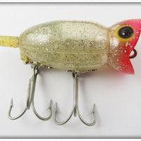 Vintage Fred Arbogast Clear Glitter Hula Popper Lure