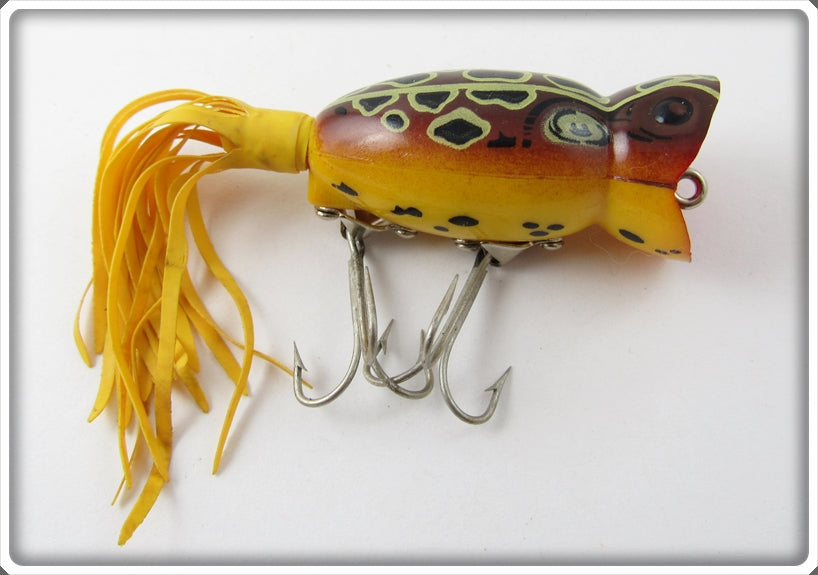 antique fishing lures hula popper Vintage Fred Arbogast Seein's Believin' Natural Frog Hula Popper Lure