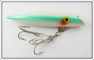 Vintage Gold Star White & Green Salmon Plug Lure