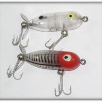 Heddon Clear And Silver Shore Tiny Torpedo Pair
