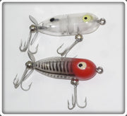 Heddon Clear And Silver Shore Tiny Torpedo Pair