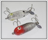 Heddon Clear And Silver Shore Tiny Torpedo Pair
