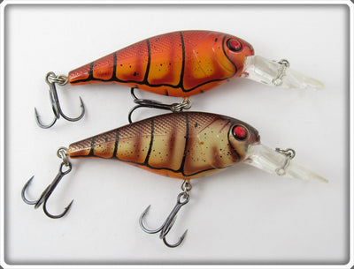 Vintage Berkley Natural Crawdad Bad Shad Lure Pair