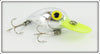 Storm Metallic With Chartreuse Lip Magnum Wiggle Wart Lure