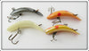Helin White, Yellow, Orange & Black F6 & F7 Flatfish Lot Of Four