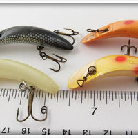 Helin White, Yellow, Orange & Black F6 & F7 Flatfish Lot Of Four