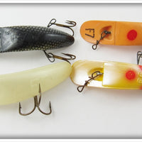 Helin White, Yellow, Orange & Black F6 & F7 Flatfish Lot Of Four