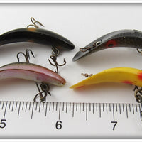 Helin Black, Yellow, & Pink F6 Flatfish Lot Of Four