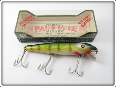 Vintage Pflueger Natural Perch Scale Palomine Lure In Box 