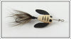 Vintage Worden White & Black Twirl Bug Lure