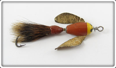 Vintage Worden Brown & Yellow Twirl Bug Lure