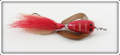 Vintage Worden Red & White Twirl Bug Lure