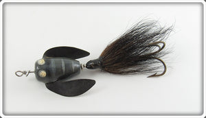 Vintage Worden Grey & Black Twirl Bug Lure