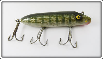 Vintage Best O Luck Green Striped Wobbler Lure