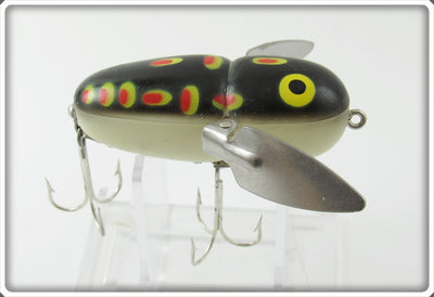 Vintage Heddon Black Frog Glow Belly Crazy Crawler Lure 