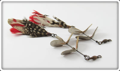 Vintage Pflueger Tandem Spinner Lure Pair