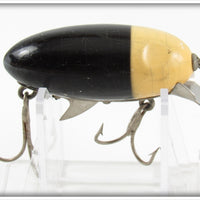 Vintage Clark's Black White Head Dent Eye Water Scout Lure