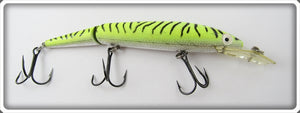 Vintage Rebel Yellow Tiger Jointed Fastrac Minnow Lure