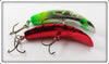 Vintage Luhr Jensen Red Chrome & Chrome Green K8 Kwikfish Lure Pair