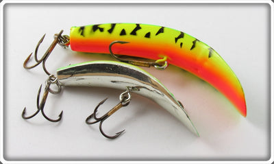 Vintage Luhr Jensen Fire Tiger & Chrome K11 & K8 Kwikfish Lure Pair