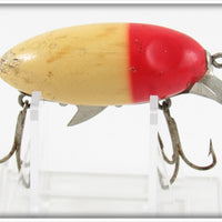 Vintage Clark's White Red Head Dent Eye Water Scout Lure