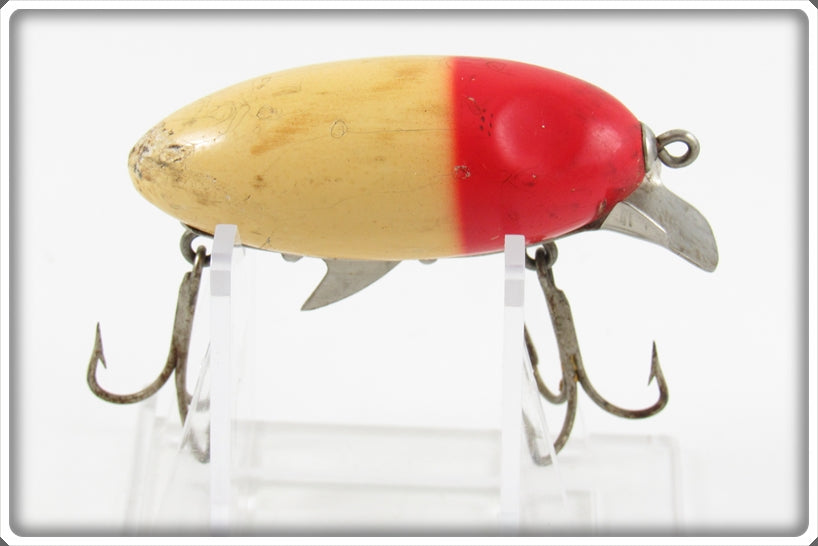 Vintage Clark's White Red Head Dent Eye Water Scout Lure