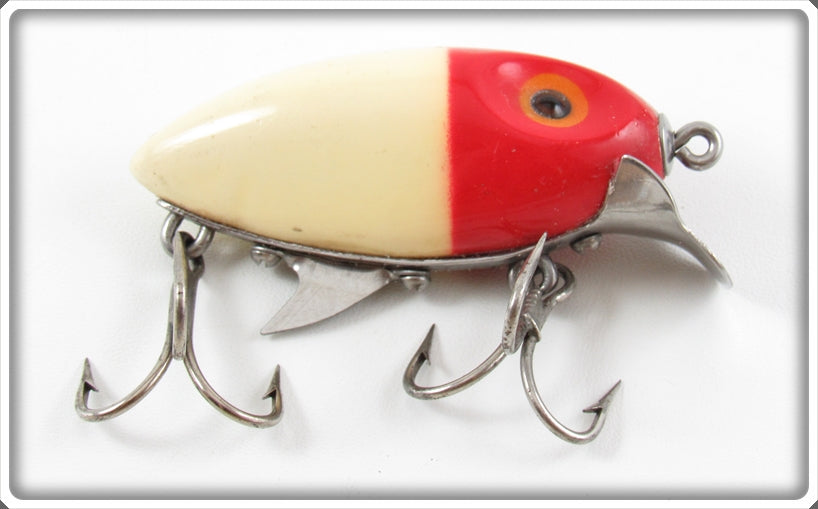 Vintage Clark's White Red Head Streamliner Water Scout Lure