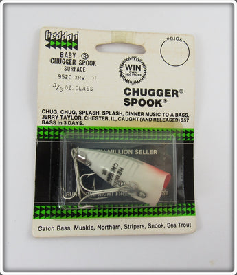 Heddon White Shore Baby Chugger Spook Sealed On Card XRW