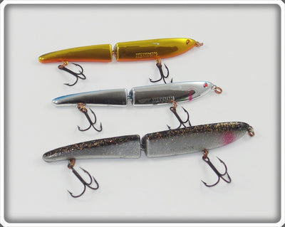 Heddon Zara Gossa Lot: Chrome, Gold Chrome, Black w/ Glitter