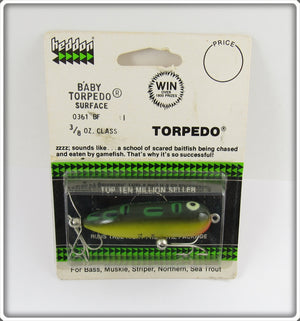 Heddon Bullfrog Baby Torpedo Sealed On Card