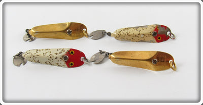 Vintage Pflueger Fly Rod Chum Spoon Lot Of Four Lures