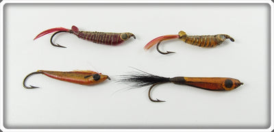 Vintage Jim Harvey Featherweight Minnow Lot Of Four Lures 