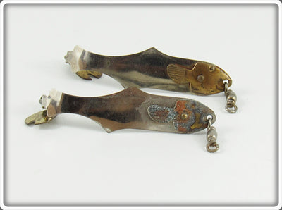 Vintage Pflueger Nickel Gold Head Fly Rod Pippin Wobbler Pair