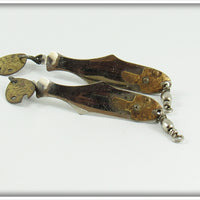 Vintage Pflueger Nickel Gold Head Fly Rod Pippin Wobbler Pair