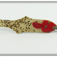 Vintage Pflueger Red Head Flitter Fly Rod Pippin Wobbler Lure